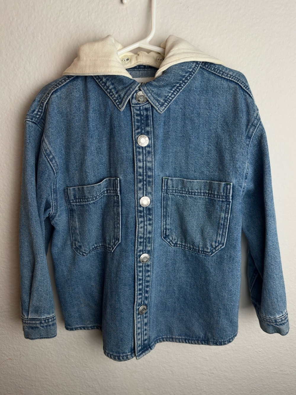 Zara Boys Denim Button Down w/ Detachable Hood